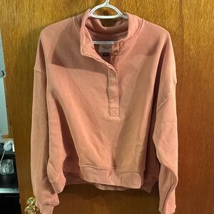 Pink Quarter-button up American Eagle